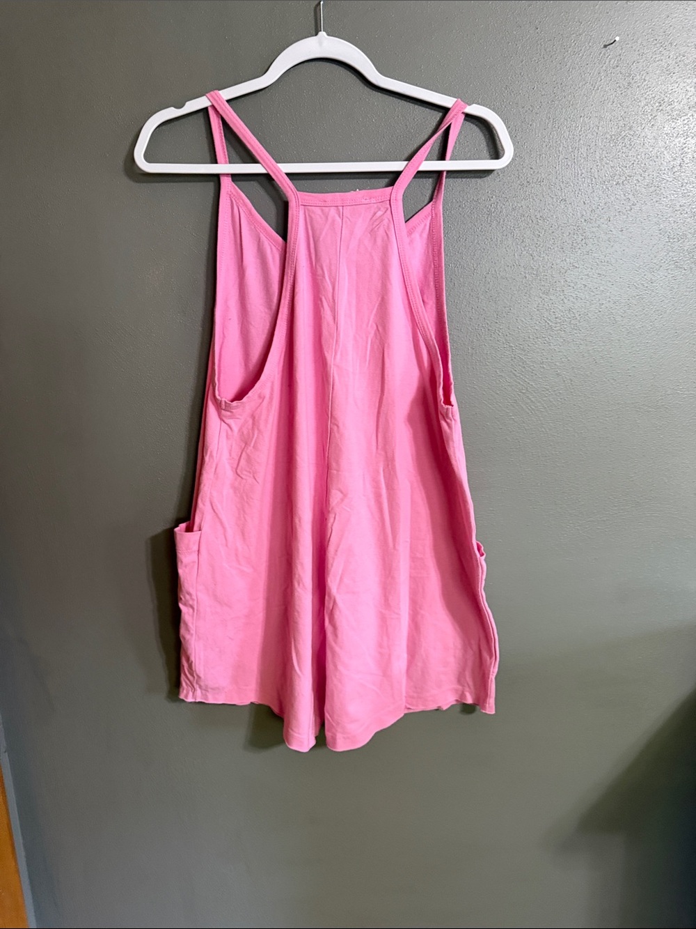 BUCKETLIST Pink Sleeveless Romper with Front Pockets - Picture 2 of 2